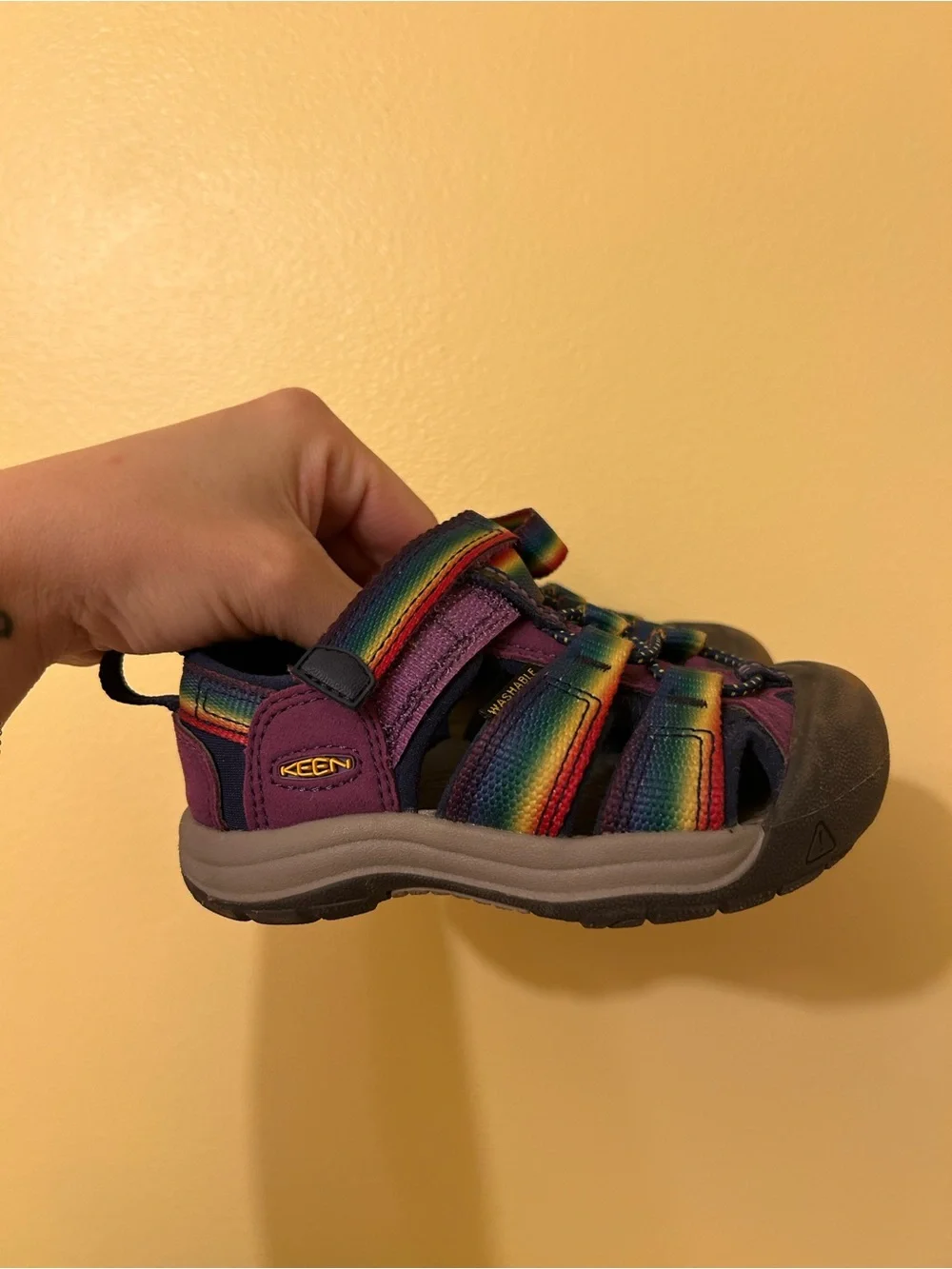 Keen Kids Purple Sandals with Rainbow Straps